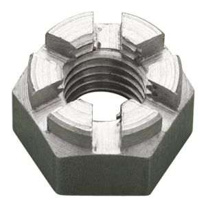 M30 HEXAGON CASTLE NUT THIN TYPE DIN 937 A4 STAINLESS STEEL