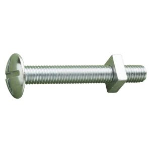 M6 X 50 ROOFING BOLTS & NUTS ZINC