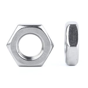 M8 X 1.0 FINE PITCH HEXAGON THIN NUT DIN 439 A2-35 STAINLESS STEEL