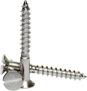 5.0 X 20 SLOT COUNTERSUNK WOODSCREW DIN 97 A4 STAINLESS STEEL