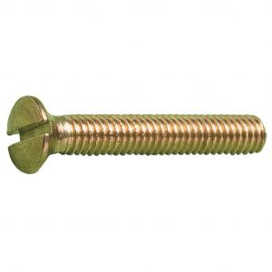 M3 X 8 BRASS SLOT COUNTERSUNK SCR SELF COLOUR DIN 963