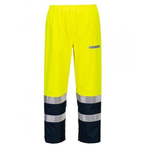 MEN'S BIZFLAME RAIN+ HI-VIS MULTI-NORM CONTRAST FLAME RESISTANT TROUSER YELLOW/NAVY