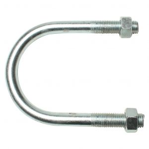 M10 X 40MM - U BOLT COMPLETE WITH 2 NUTS 48.3MM PIPE OD / 50MM LEGS ZINC