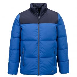 MEN'S INSULATED BAFFLE JACKET - BLACK / NAVY BLUE